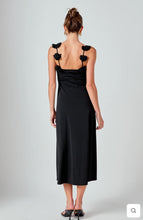 Load image into Gallery viewer, Rosette Shoulder Maxi Dress