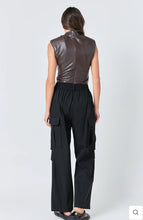 Load image into Gallery viewer, Brown Faux Leather Bodysuit