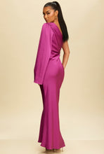 Load image into Gallery viewer, Berry Gathered Flutter Maxi Dress