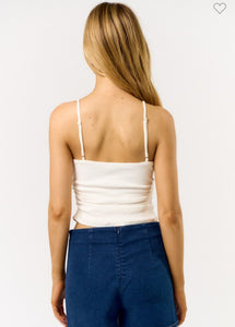 Bra Inserted Side Ruched Tank Tops