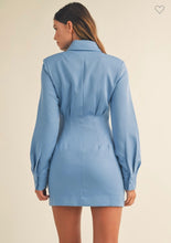 Load image into Gallery viewer, Blue Shirt Dress