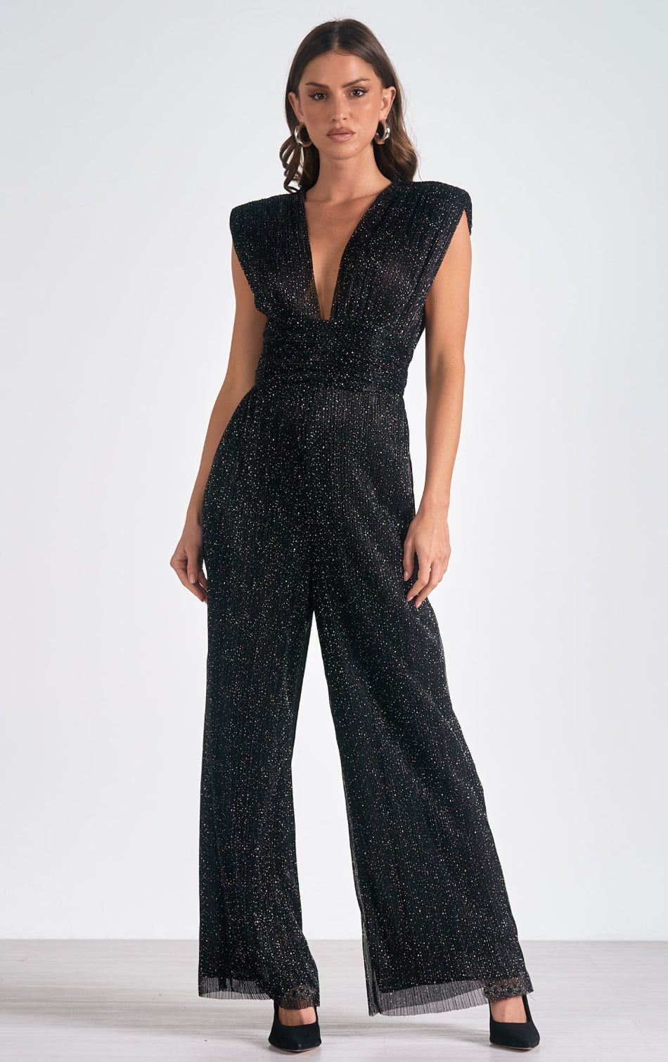 Black Specs Jumpsuit