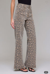 Cheetah Flare Jeans