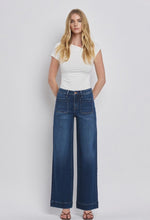 Load image into Gallery viewer, Dark Denim High Rise Wide Trouser Jeans