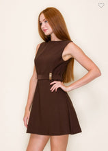 Load image into Gallery viewer, Golden Buckle Cocktail Mini Dress