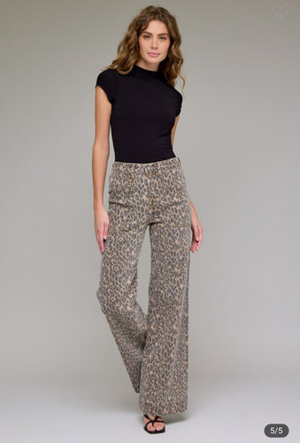Cheetah Flare Jeans