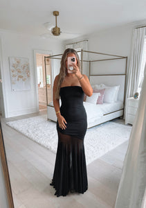 Black Strapless Stunner Maxi Dress