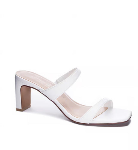 White Yanti Slide Heel