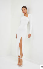 Load image into Gallery viewer, White Cutout Maxi Dress