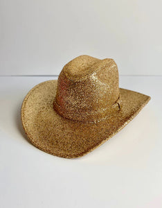 Western Cowboy Glitter Hat- Gold