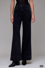 Load image into Gallery viewer, Charcoal Washed Mid Rise Flare Jeans
