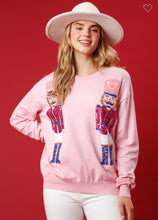 Load image into Gallery viewer, Baby Pink Nutcracker Sequin Sweater