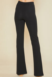 Slit Hem Stretch Pants