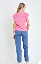 Load image into Gallery viewer, Pink Zip Mock Neck Vest