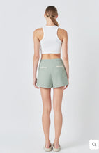 Load image into Gallery viewer, Sage Asymmetrical Wrap Mini Skort