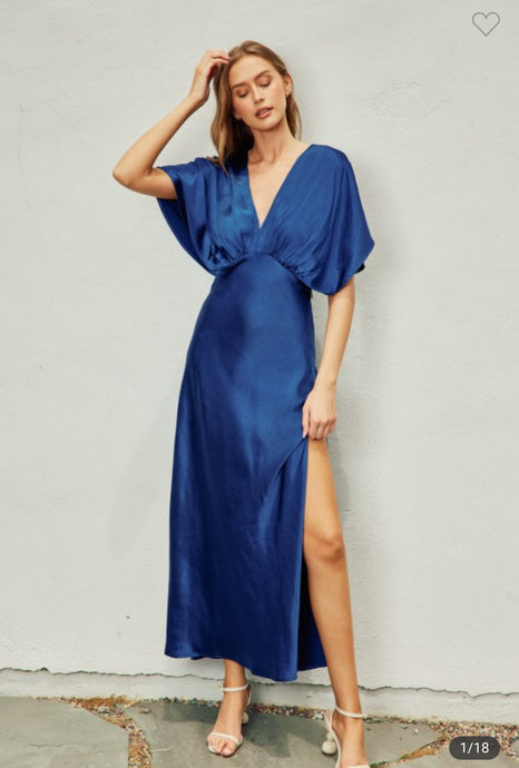 Reflection Navy Peony Maxi Dress