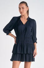 Load image into Gallery viewer, Navy Smock Dress