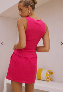 Chiara Mini Skirt- Hot Pink