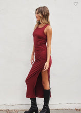 Load image into Gallery viewer, Racerback Ruched Midi Dress