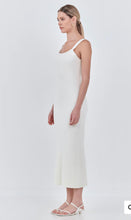 Load image into Gallery viewer, White Solid Knit Midi Dress