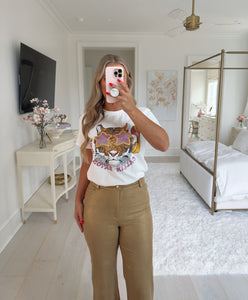 Gold Metallic Wide Leg Pants