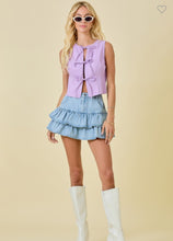 Load image into Gallery viewer, Denim Vest Front Ties Top