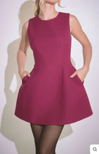 Load image into Gallery viewer, Berry Voluminous Mini Dress