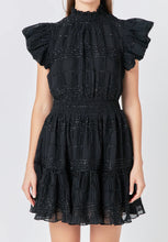 Load image into Gallery viewer, Chiffon Belted Mini Dress