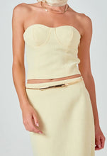 Load image into Gallery viewer, Butter Tweed Strapless Top
