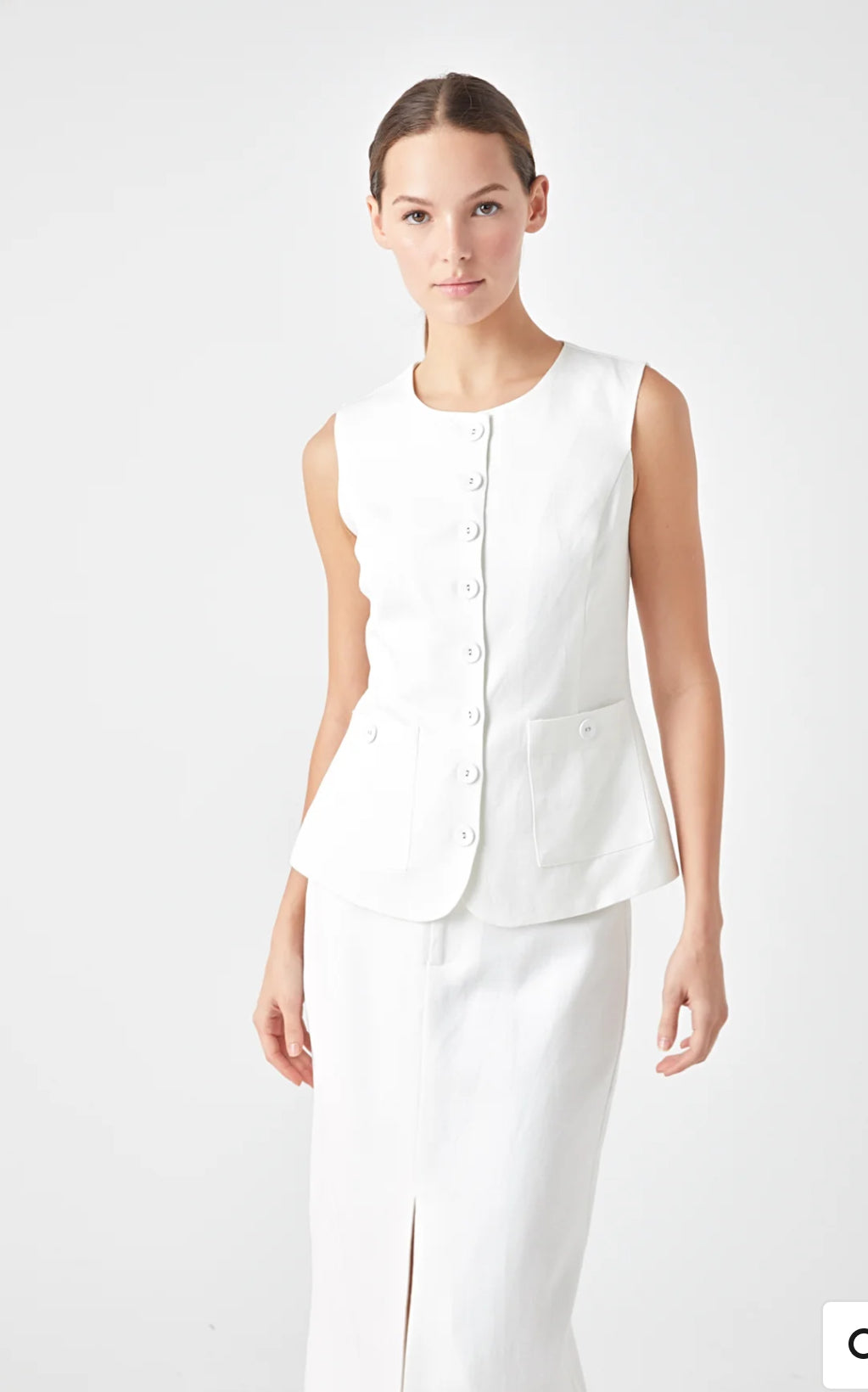 White Linen Top