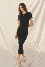 Load image into Gallery viewer, Ribbed Knit Back Slit Midi Dress