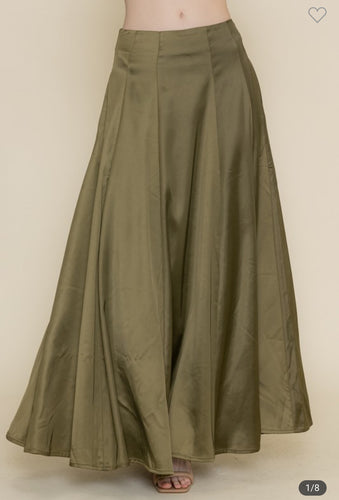 Olive Aline Maxi Skirt