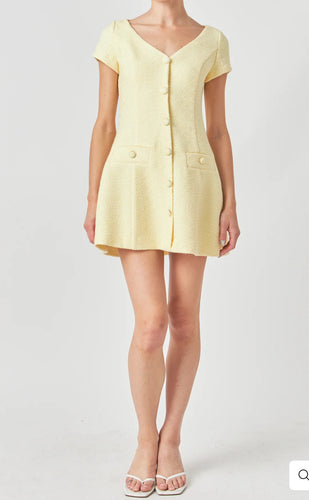 Tweed A Line Mini Dress