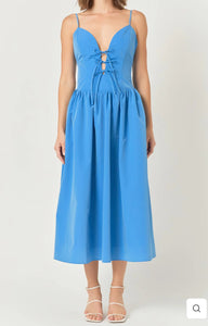 Front Ties Midi Dress