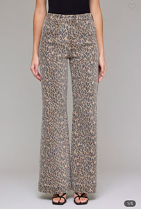 Cheetah Flare Jeans