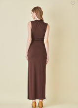 Load image into Gallery viewer, Asymmetric Neck Drape Maxi Dress