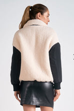 Load image into Gallery viewer, Black &amp; Ivory Zip Jacket