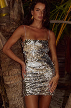 Load image into Gallery viewer, *Preorder* Vesina Mini Dress- Silver