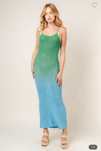 Resort Ombré Crochet Maxi Dress