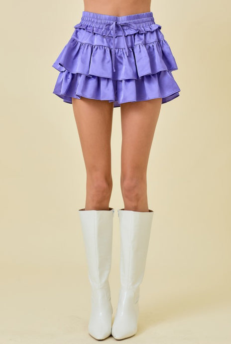 Violet Tiered Skort