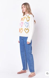 Heart Pom Sweater