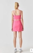 Load image into Gallery viewer, Pink Top Stitched Mini Skirt