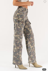 Diana Camo Straight Cargo Pants