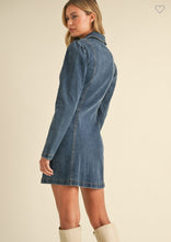 Load image into Gallery viewer, Full Zipper Front Collared Denim Dress