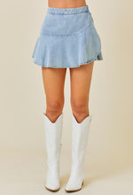 Load image into Gallery viewer, Wrap Denim Skort
