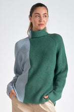 Load image into Gallery viewer, Green &amp; Blue Colorblock Sweater