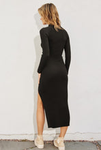 Load image into Gallery viewer, Mock Neck Bodycon Sweater Dress