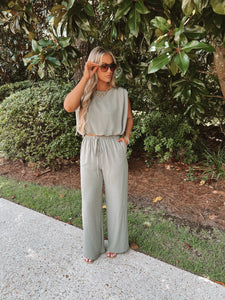 Olive Drawstring Pants