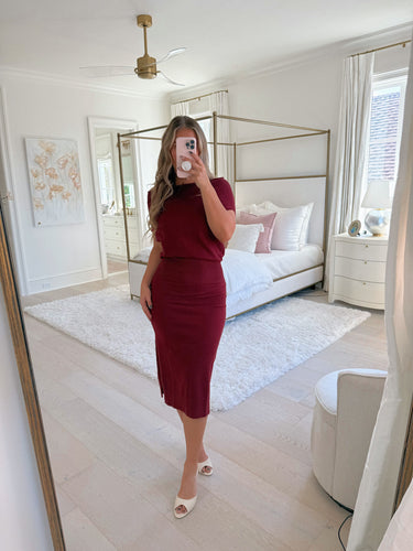 Burgundy Sweater Dress