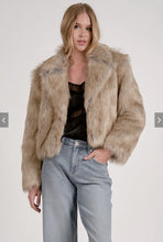 Load image into Gallery viewer, Cera Beige Faux Fur Jacket